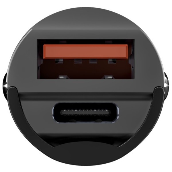 Фото - Автомобильное зарядное устройство YOKI IronMini Type-C + USB PD&QC 30W Black (YK-ICC30ACT)